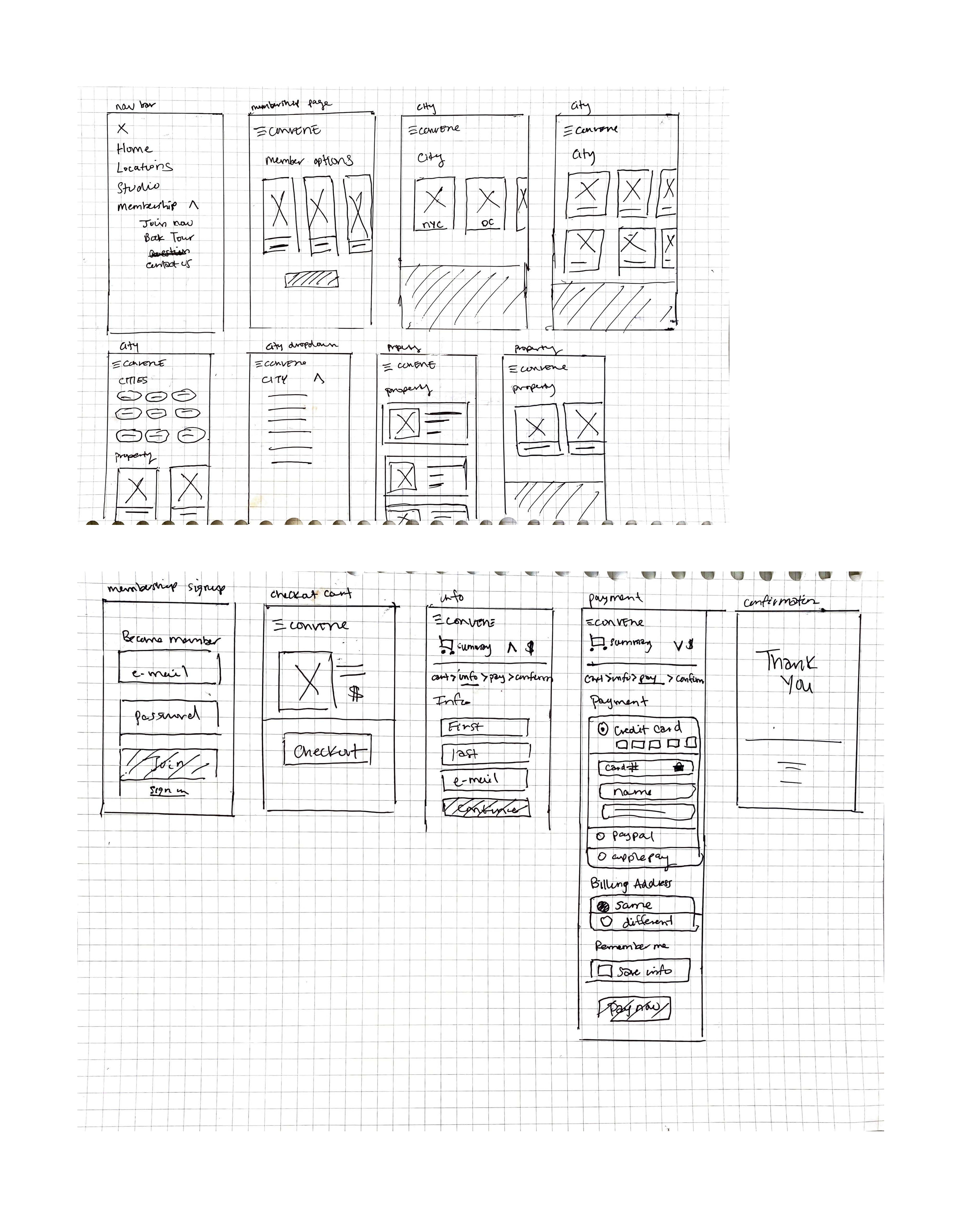 Convene.com M&E online selling design